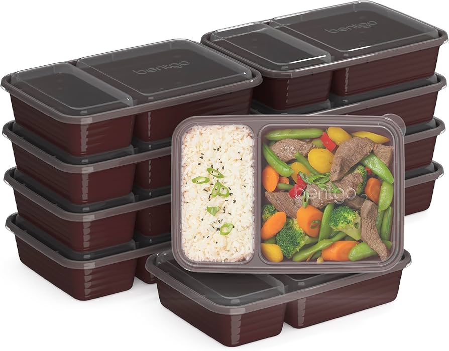 Amazon.com: Bentgo Prep - 20-Piece 2-Compartment Reusable Meal